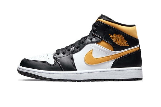 Air Jordan 1 Mid White Pollen Black