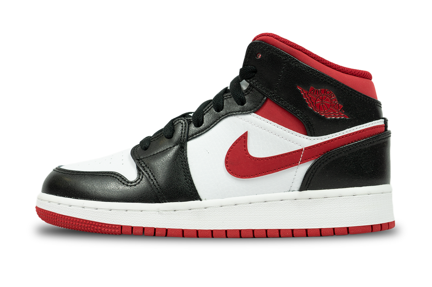 Air Jordan 1 Mid Gym Red Black White GS