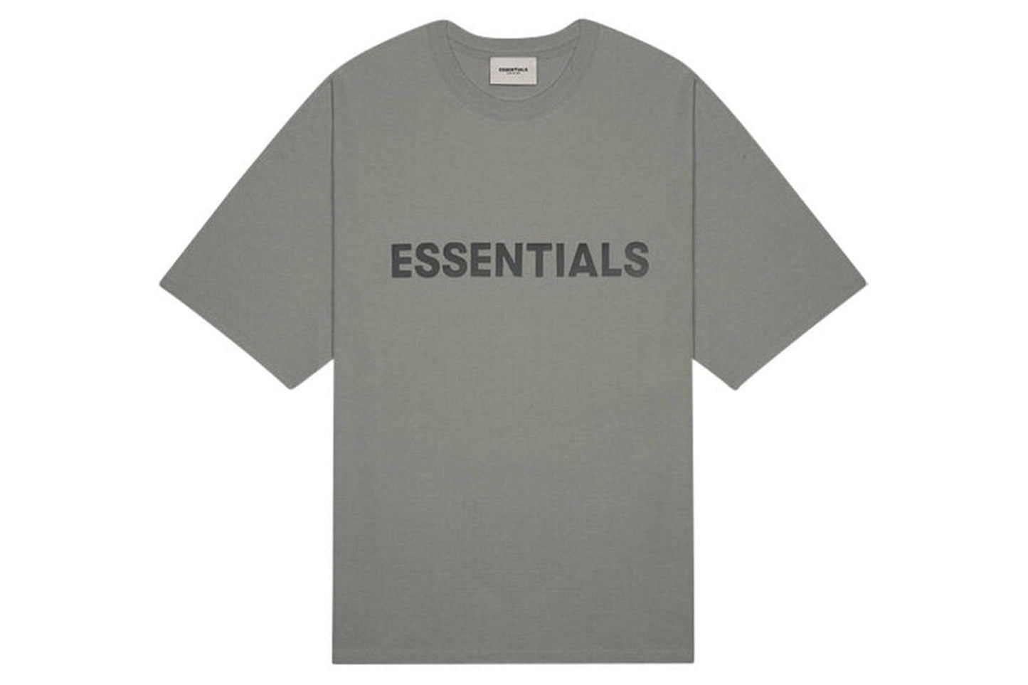 FEAR OF GOD ESSENTIALS 3D Silicon Applique Boxy T-Shirt Gray Flannel/Charcoal