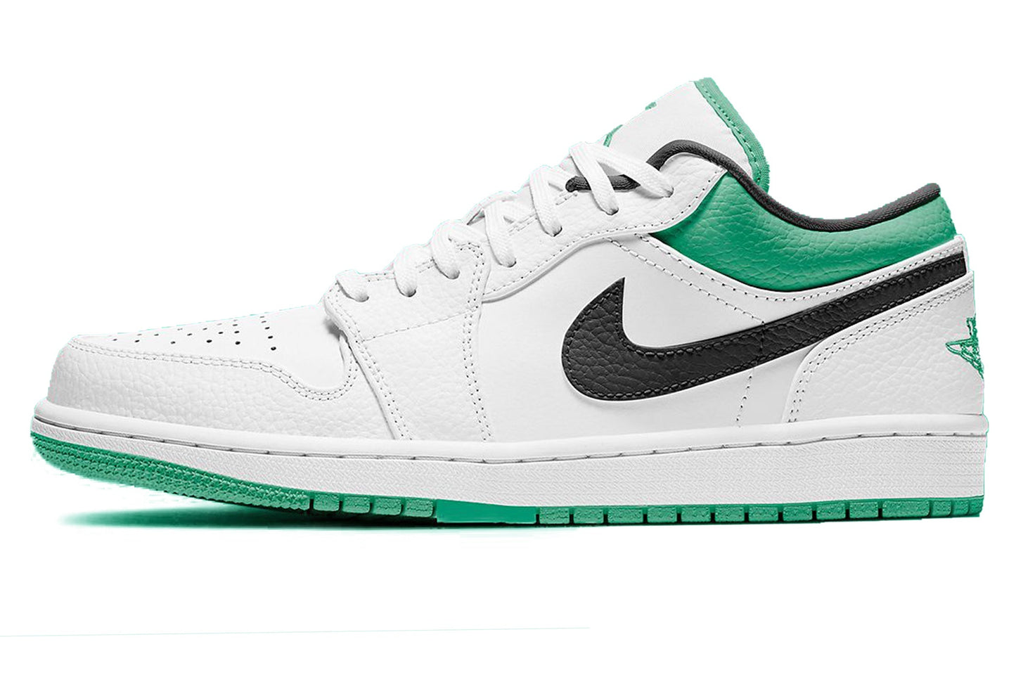 Air Jordan 1 Low White Lucky Green Black