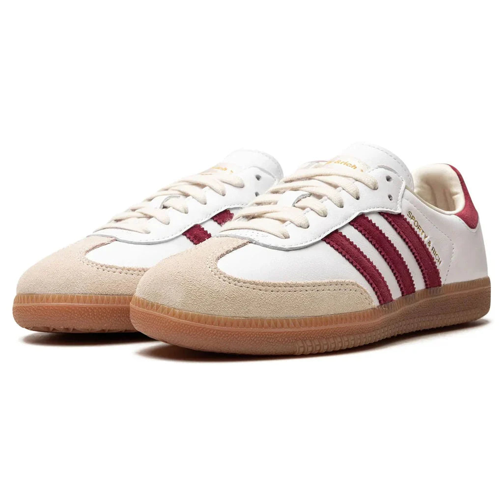 adidas Samba Sporty & Rich 'White Collegiate Burgundy'