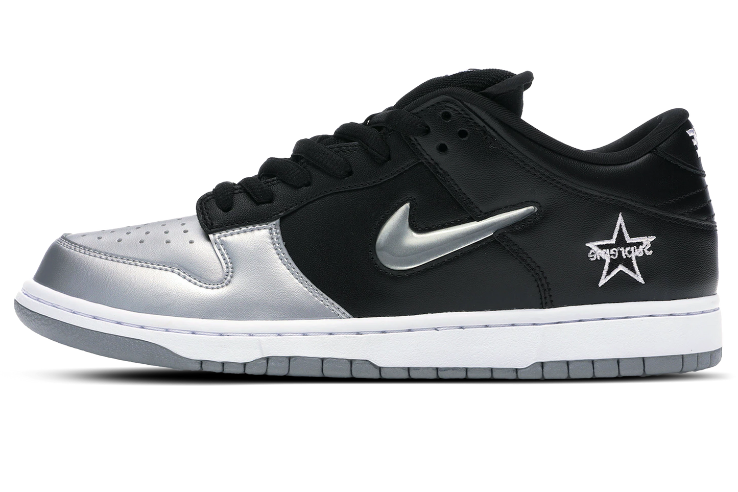 Nike Dunk SB Low x Supreme 'Jewel Swoosh Silver'