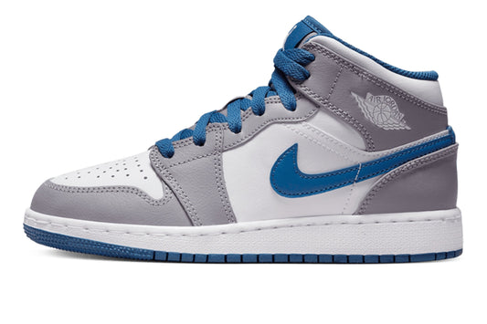 Air Jordan 1 Mid GS Cement True Blue