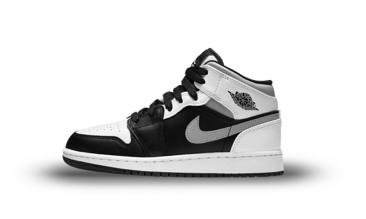 Air Jordan 1 Mid White Shadow GS